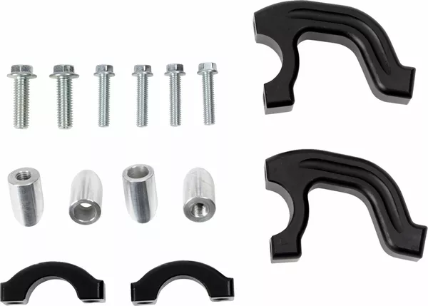 Barres noires avec clamp conique pour déflecteur anti-débris Evo2 Moose Offroad Hard-Parts - vue 2