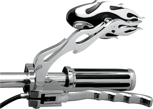 Rétroviseur Oval FLM noir/chrome Drag Specialties - vue 2
