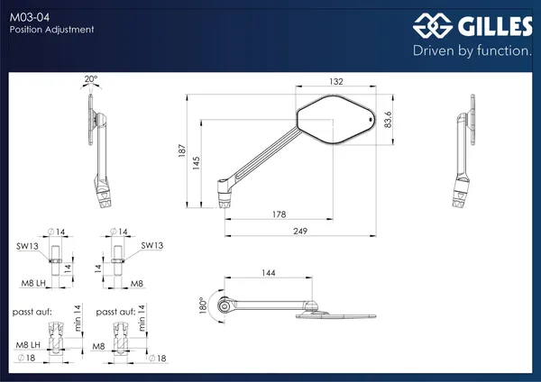 Rétroviseur Stratos M8 Gilles Tooling - vue 5