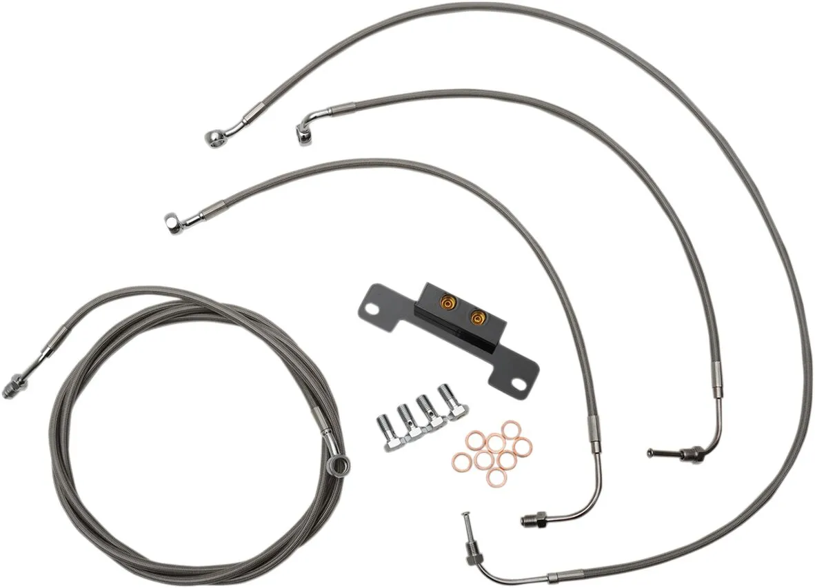 Kit câble de guidon et durite de frein tressé inox standard LA CHOPPERS