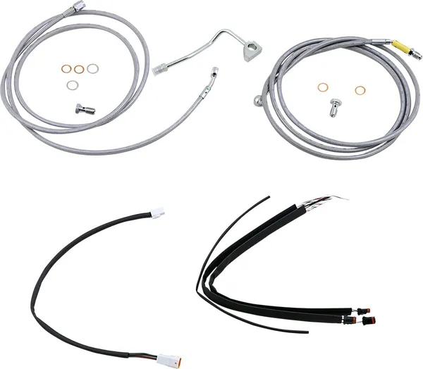Kit complet câble/ligne de frein tressés inox BURLY BRAND