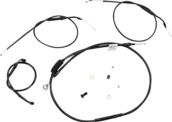 Kit câble de guidon et durite de frein rallongés Burly Brand pour Sportster avec ABS