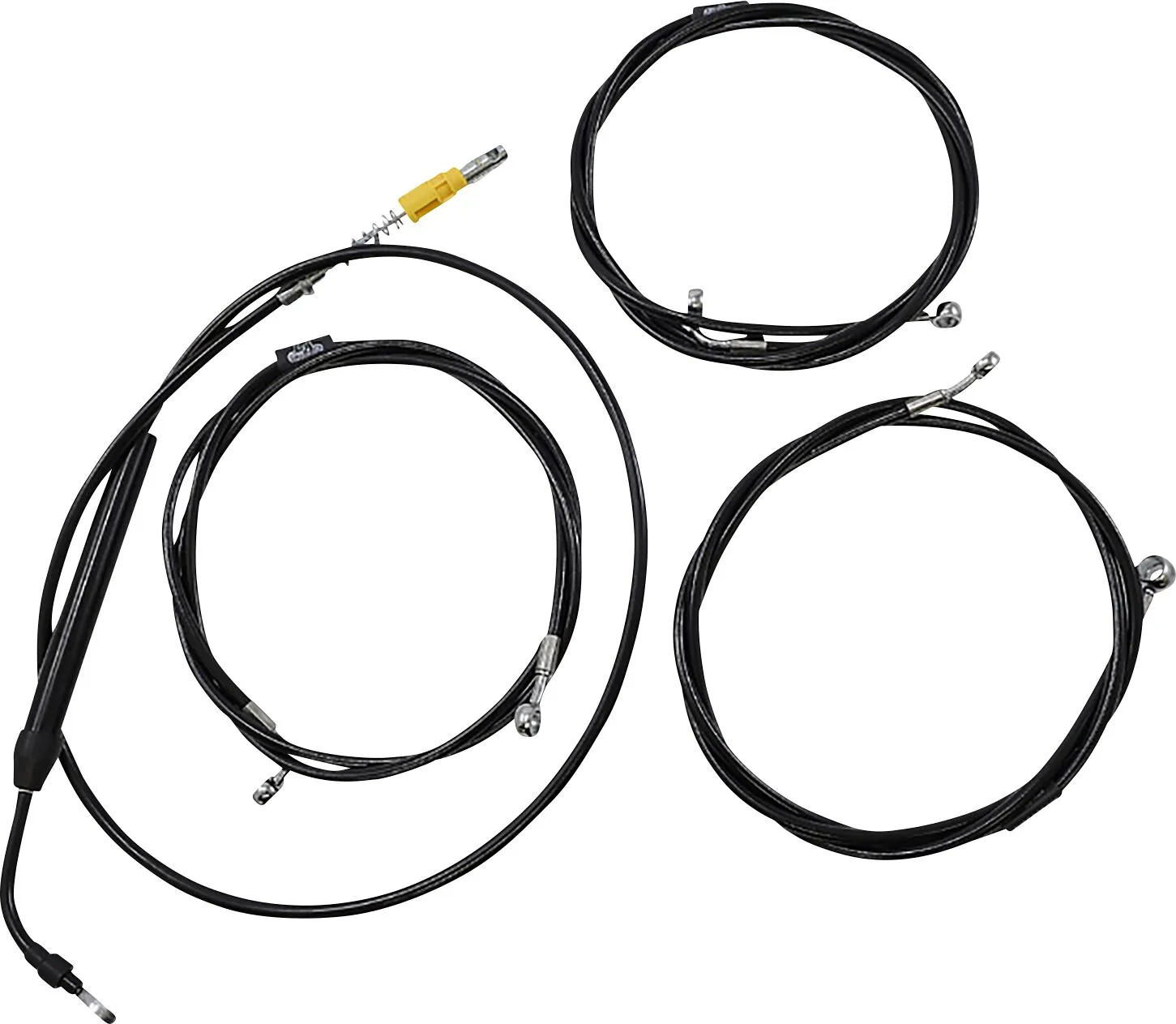 Kit câble de guidon et durite de frein vinyle noir standard LA CHOPPERS