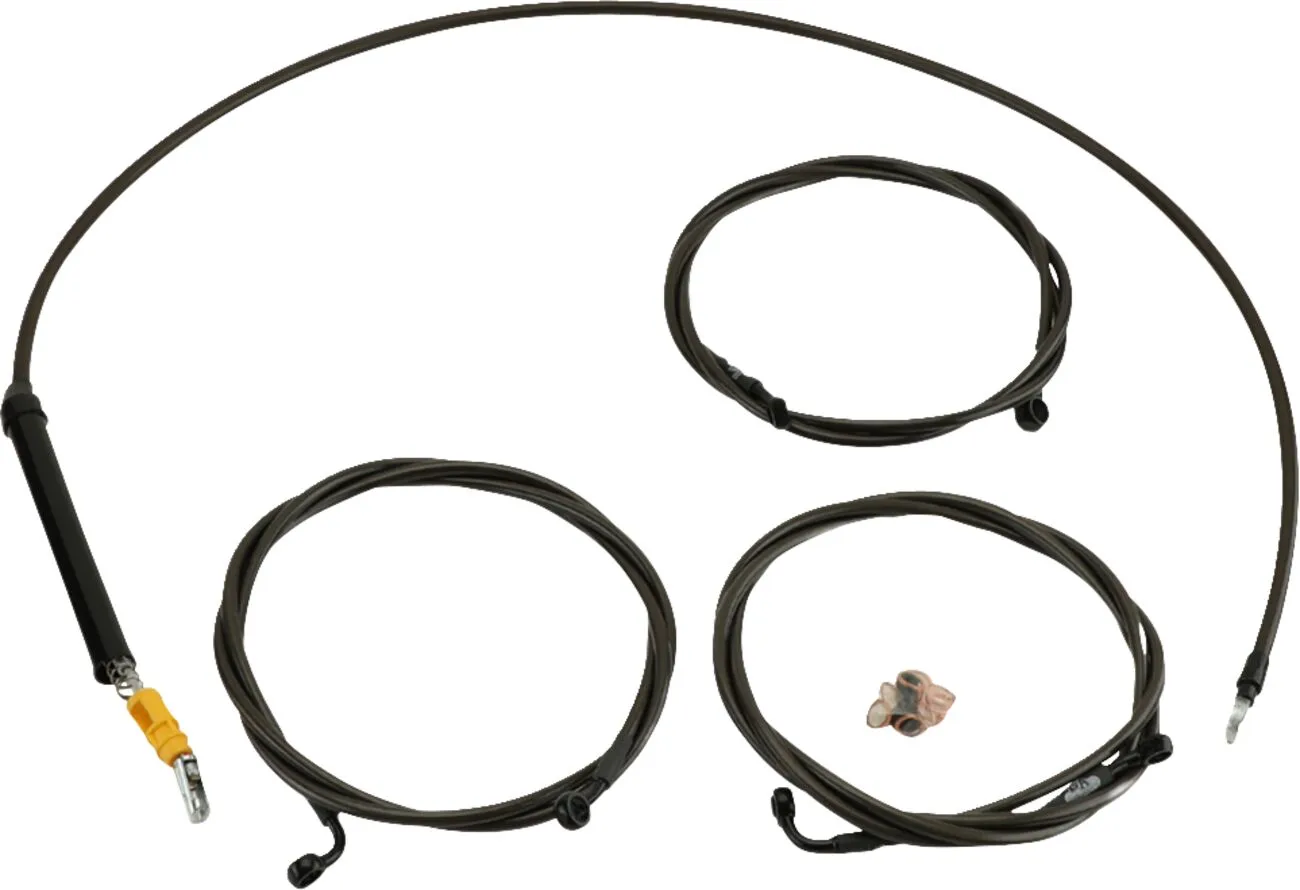 Kit câble de guidon et durite de frein tressé Standard Midnight LA CHOPPERS