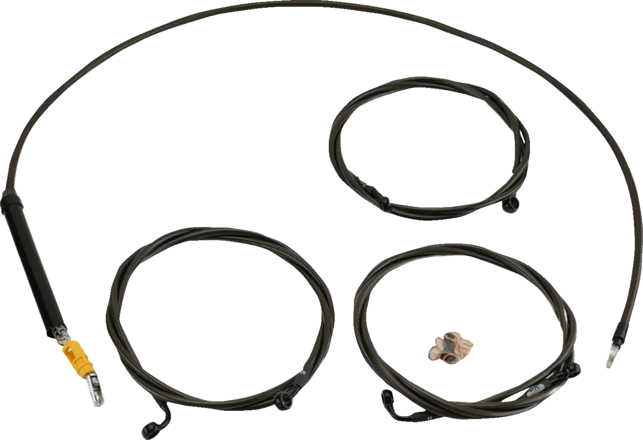 Kit câble de guidon et durite de frein tressé Standard Midnight LA CHOPPERS