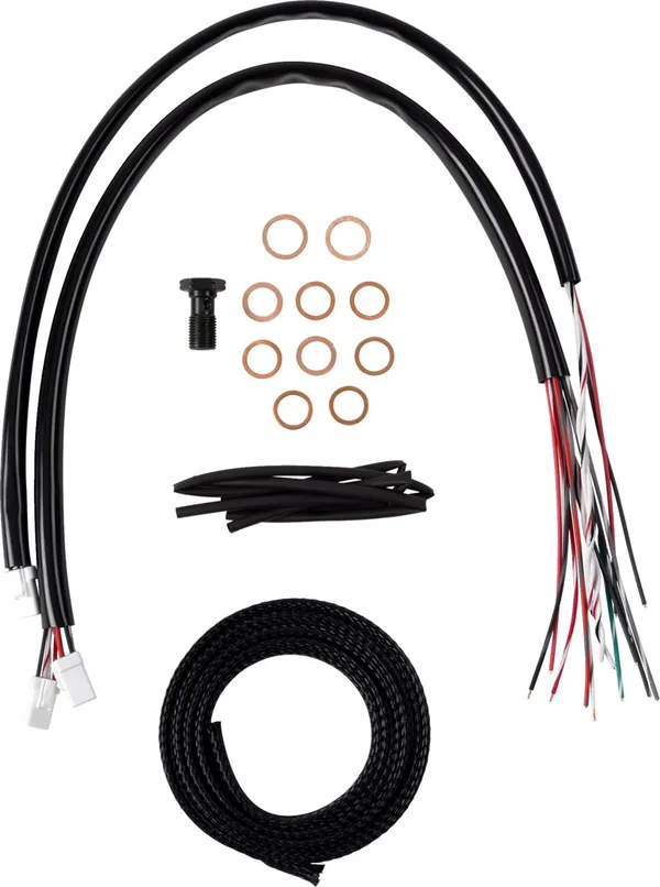 Kit Complet de Câbles et Gaine de Frein Guidon Midnight Tressé LA CHOPPERS - vue 2