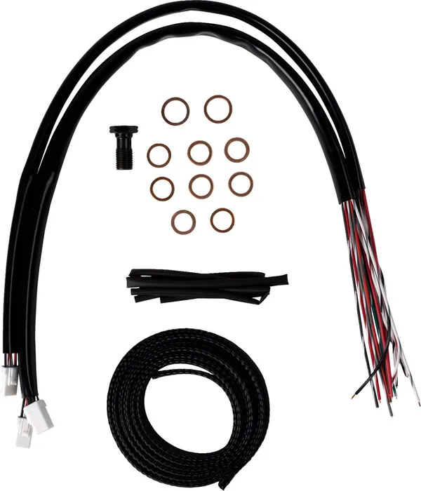 Kit complet de câbles et gaine de frein guidon Midnight tressé LA CHOPPERS - vue 2