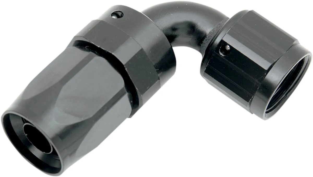 Hose end #8 90DEG black