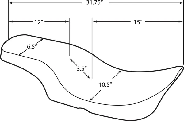 Selle 2 places style Spoon Drag Specialties - vue 4