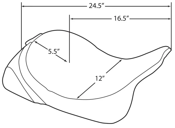 Selle solo compatible avec dossier Drag Specialties Seats - vue 9
