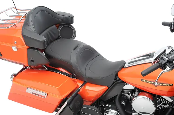 Selle Touring double en cuir avec dosseret Drag Specialties Seats - vue 3