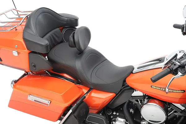 Selle Touring double en cuir avec dosseret Drag Specialties Seats - vue 4