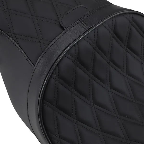 Selle Drag Specialties Touring cuir profil bas 2 places avancée - vue 2