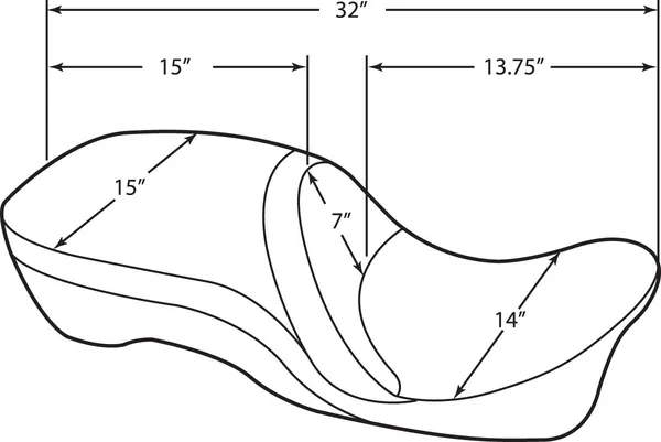 Grande selle Touring Drag Specialties - vue 2