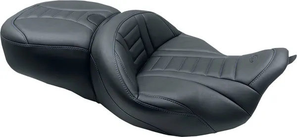Selle Touring de luxe monobloc MUSTANG avec option de dossier amovible - vue 2