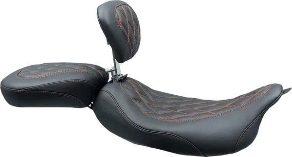 Selle Solo Wide Tripper Mustang avec dossier conducteur amovible - vue 3