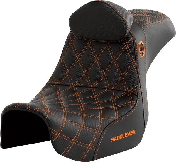Selle SADDLEMEN Seat SDC Performance Gripper avec repose-pieds orange