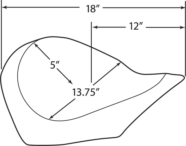Selle solo low-profile Drag Specialties - vue 2