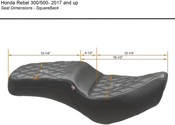 Selle monobloc Squareback MUSTANG - vue 2
