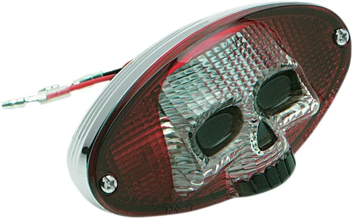 Feu arrière tête de mort rouge et transparent Drag Specialties