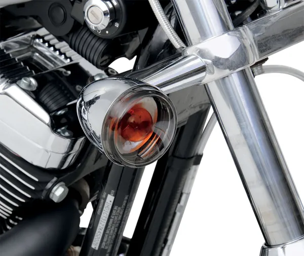 Phare avant Smoked bullet lens 00-22 Drag Specialties - vue 2