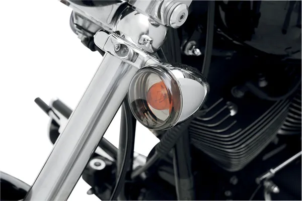Phare avant Smoked bullet lens 00-22 Drag Specialties - vue 3