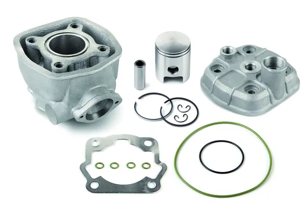 Haut moteur 50 à boîte adaptable Derbi 50 Senda 2006+, GPR 2006+, Gilera 50 SMT 2006+, RCR 2006+ (moteur Piaggio Euro 3) - Alu Nikasil - vue 2