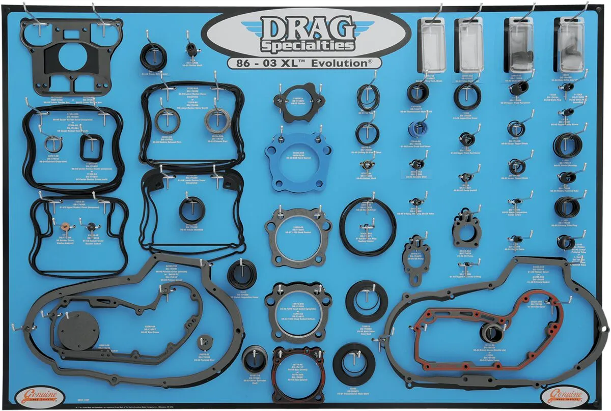 Présentoir pour joints et joints toriques moteurs Evolution XL 86-03 Drag Specialties