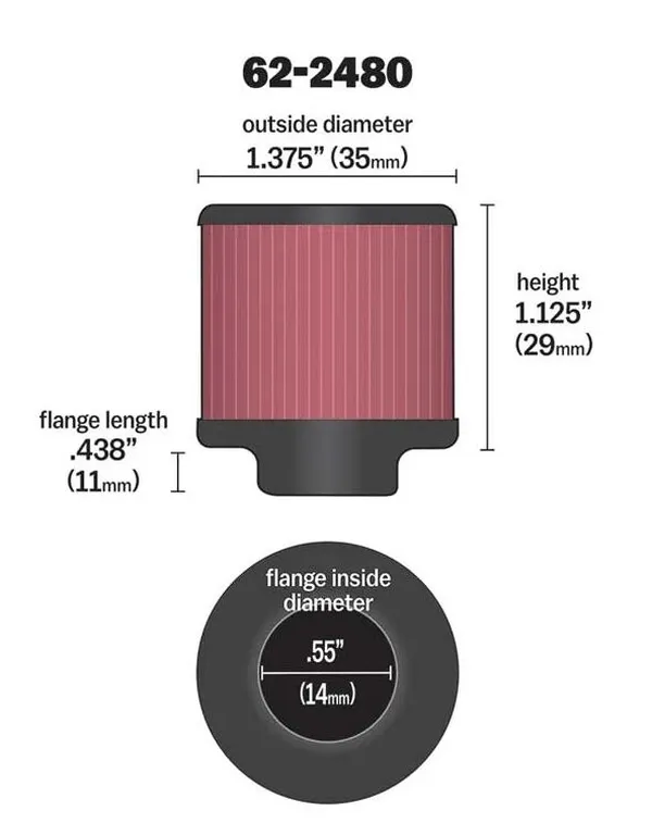 Filtre de mise à l'air moteur K & N - vue 2