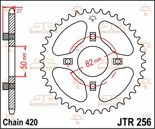 Couronne en acier JT SPROCKETS - vue 2
