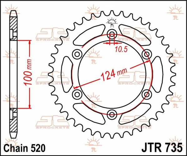 Couronne en acier JT SPROCKETS - vue 3