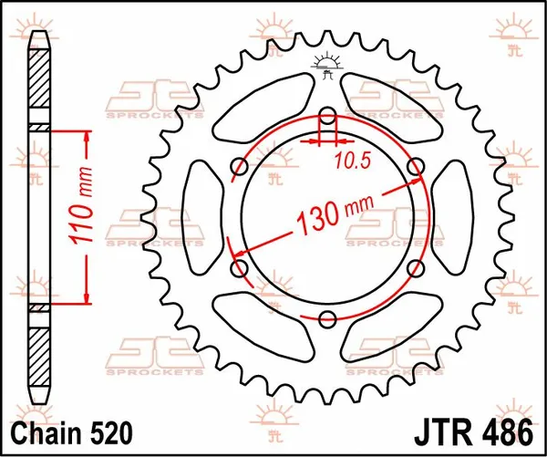 Couronne en acier JT SPROCKETS - vue 3