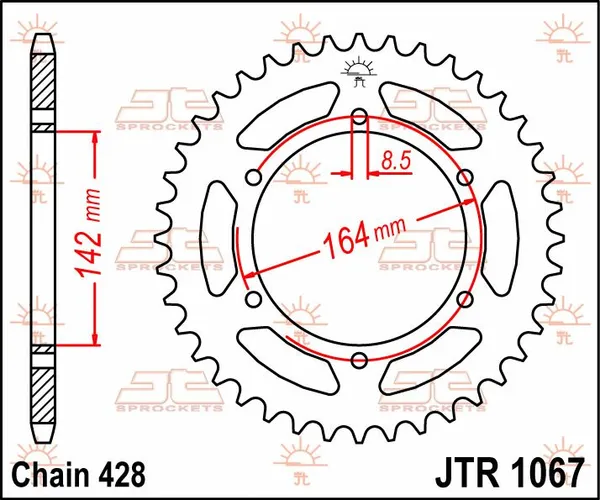 Couronne en acier JT SPROCKETS - vue 2
