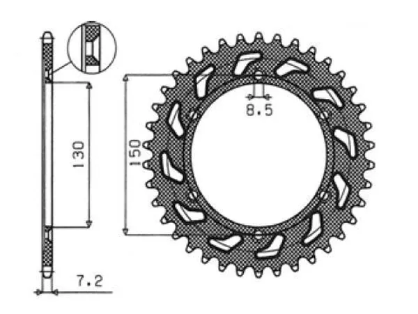 Couronnes en acier de rechange SUNSTAR SPROCKETS - vue 2