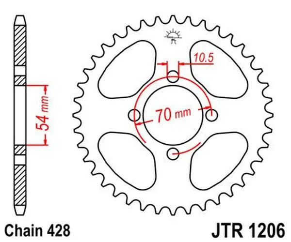 Pignon arrière JT SPROCKETS 44T 420 - vue 2
