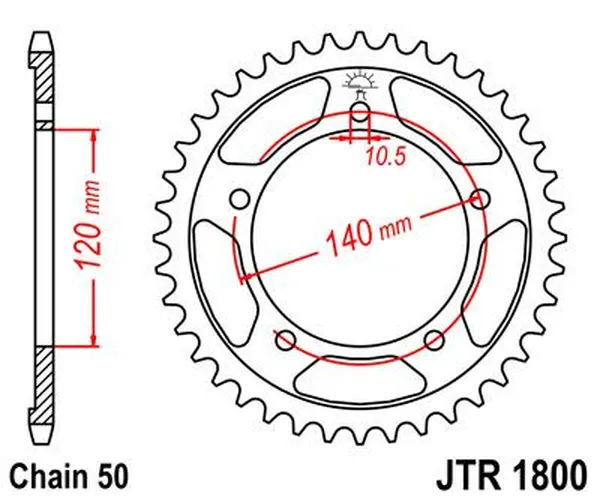 Pignon arrière JT SPROCKETS 47T 530 - vue 2