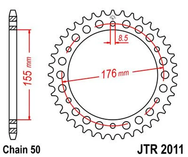 Pignon arrière JT SPROCKETS 46T 530 - vue 2