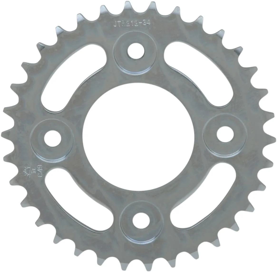 Couronne JT Sprockets adaptable Aprilia 125 MSX 2013-2022 et 125 Monkey 2018+ 420 34 dents acier gris - vue 2