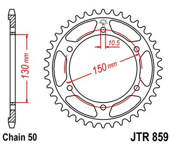 Couronne trempée par induction finition zinc noir JT Sprockets - vue 2