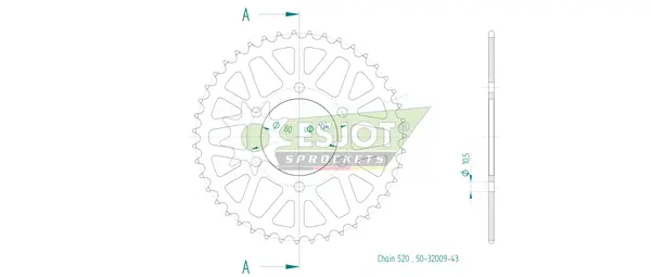 Couronne arrière standard 520 ESJOT - vue 2