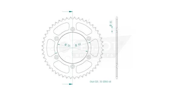 Couronne arrière standard 520 ESJOT - vue 2