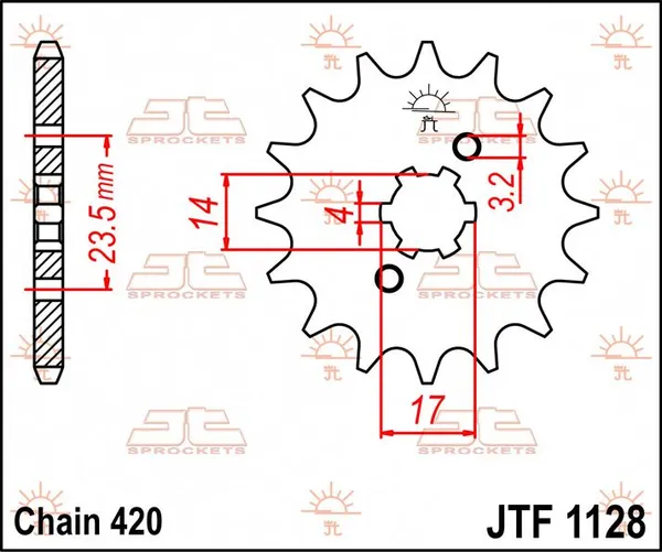 Pignon avant JT Sprockets - vue 3