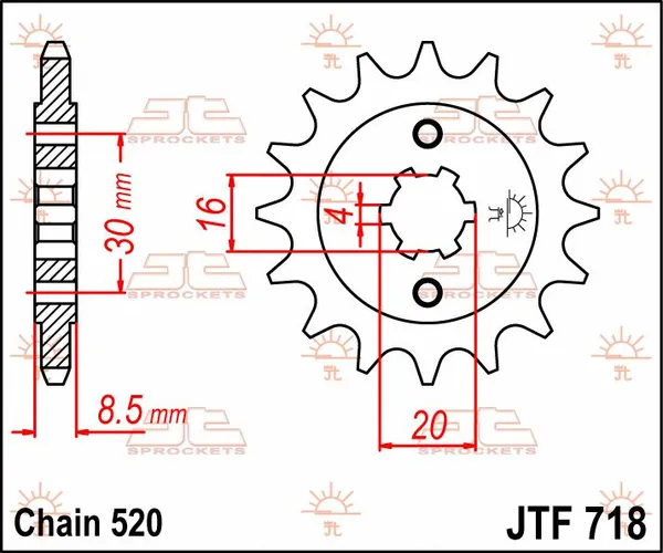 Pignon avant JT Sprockets - vue 4