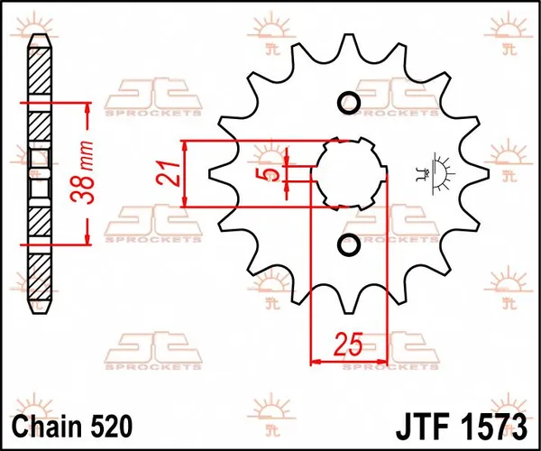 Pignon avant JT SPROCKETS - vue 3