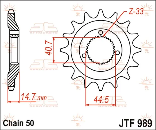 Pignon avant JT SPROCKETS - vue 2