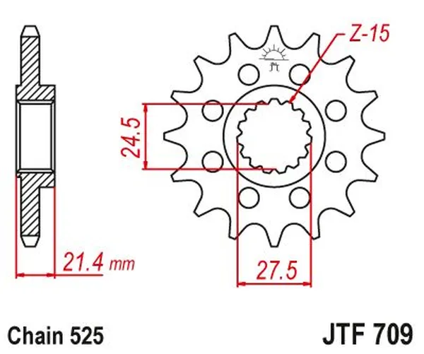 Pignon avant JT SPROCKETS - vue 3