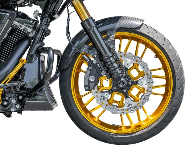 Garde-boue avant Café 19" en fibre de carbone Arlen Ness - vue 5