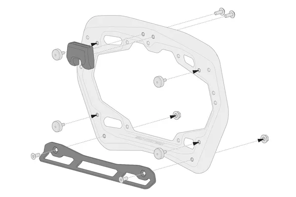 Adaptateur pour support latéral SW-MOTECH PRO - vue 2