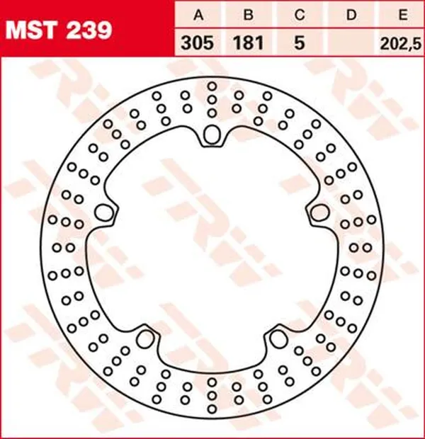 Disque de frein rond fixe TRW supérieur à 300 mm