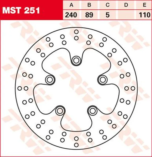 Disque de frein rond fixe TRW 220-250 mm